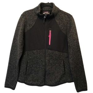 Snozu Sport Black and Gray Fleece Jacket Size L
